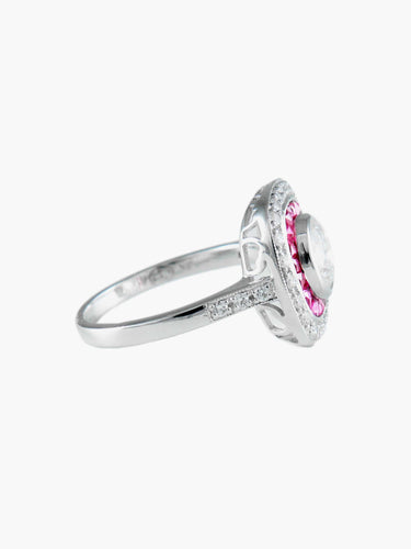 Bague Bague style Art Déco diamants et Rubis 58 Facettes