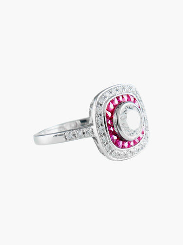 Bague Bague style Art Déco diamants et Rubis 58 Facettes
