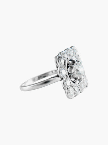 Bague Bague Carrée Diamants 58 Facettes