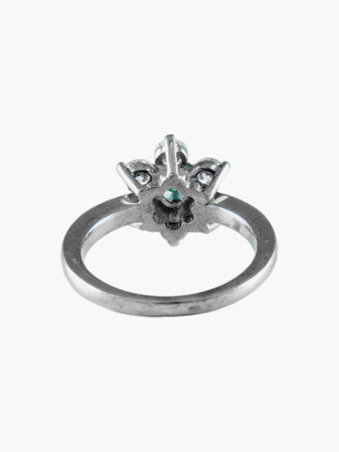 Bague Bague Fleur Diamant bleu 58 Facettes