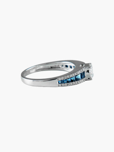 Bague Bague Jarretière Diamants et Saphirs 58 Facettes
