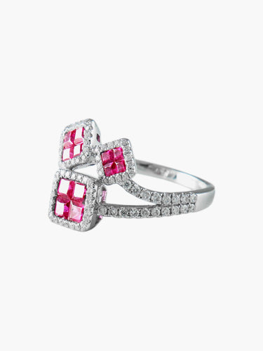 Bague Bague Trio Rubis 58 Facettes