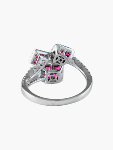 Bague Bague Trio Rubis 58 Facettes