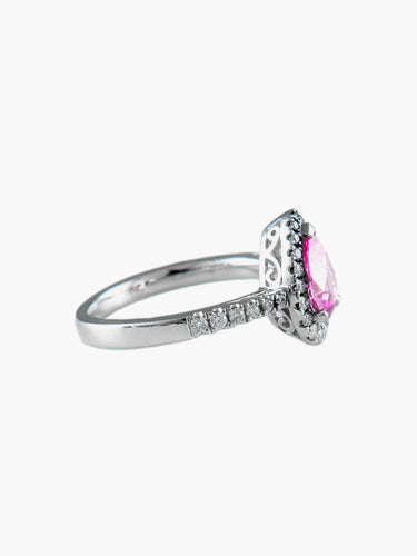 Bague Bague Saphir rose taille poire 58 Facettes