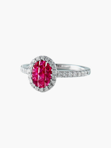 Bague Bague Rubis calibrés 58 Facettes