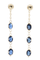 Boucles d'oreilles Pendantes en or jaune, saphir 58 Facettes 063941