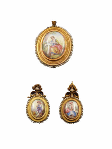 Boucles d'oreilles Parure miniature ancienne 58 Facettes 21661