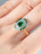 Bague 52 Bague style Art Déco diamants et émeraudes 58 Facettes