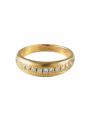 Bague 54 BAGUE OR JAUNE & DIAMANTS 58 Facettes BO/130088