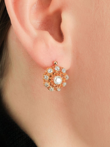 Boucles d'oreilles BOUCLES D'OREILLES ANCIENNES OR & DIAMANTS 58 Facettes BO/140007