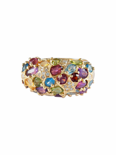 Bague 65 BAGUE JONC OR & PIERRES 58 Facettes BO/120011