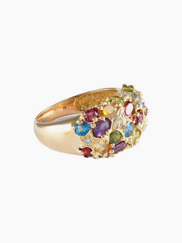 Bague 65 BAGUE JONC OR & PIERRES 58 Facettes BO/120011