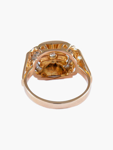 Bague 54 BAGUE  ANCIENNE OR & DIAMANTS 58 Facettes 121021