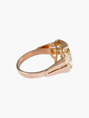 Bague 54 BAGUE  ANCIENNE OR & DIAMANTS 58 Facettes 121021