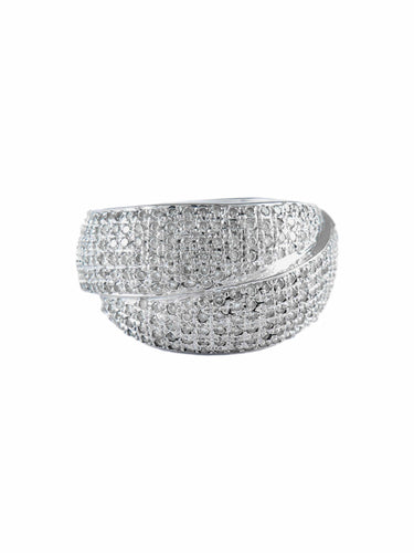 Bague 55 BAGUE "LIEN" OR BLANC ET DIAMANTS 58 Facettes BO/160016