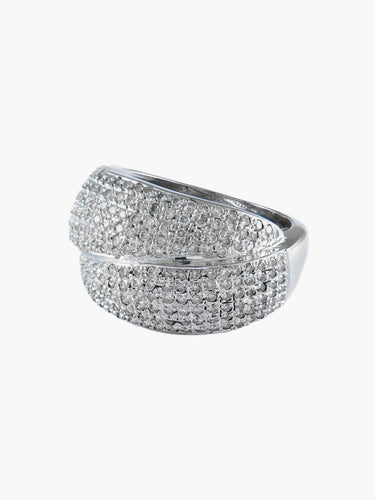 Bague 55 BAGUE "LIEN" OR BLANC ET DIAMANTS 58 Facettes BO/160016