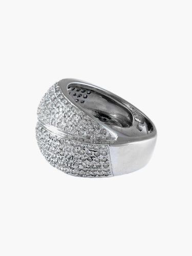 Bague 55 BAGUE "LIEN" OR BLANC ET DIAMANTS 58 Facettes BO/160016