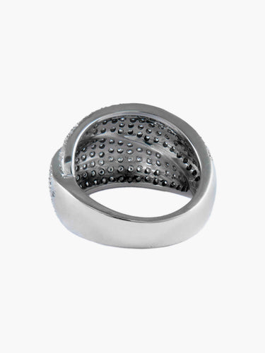 Bague 55 BAGUE "LIEN" OR BLANC ET DIAMANTS 58 Facettes BO/160016