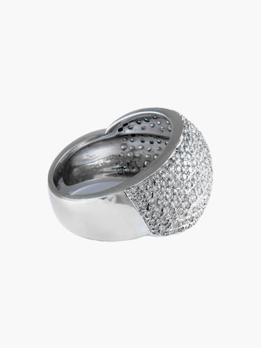 Bague 55 BAGUE "LIEN" OR BLANC ET DIAMANTS 58 Facettes BO/160016
