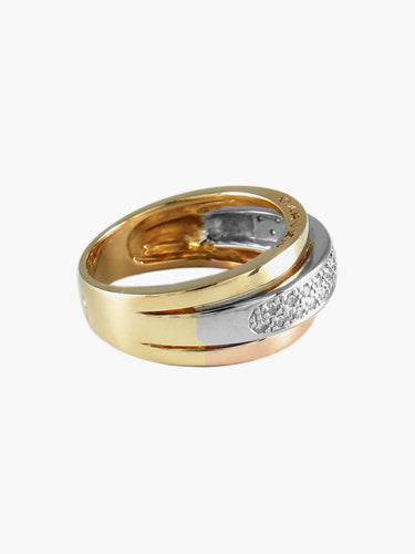 Bague 57 BAGUE MODERNE "CARVEN" OR 58 Facettes BO/130062