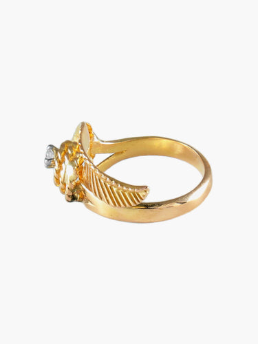 Bague 52 BAGUE "FEUILLE" OR & DIAMANTS 58 Facettes BO/120044