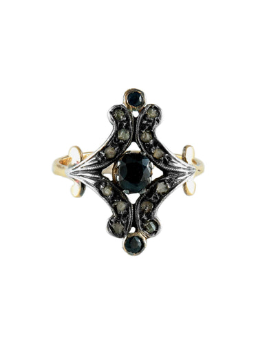 Bague 53 BAGUE ANCIENNE MOISSANITES & DIAMANTS 58 Facettes BO/210018