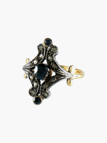 Bague 53 BAGUE ANCIENNE MOISSANITES & DIAMANTS 58 Facettes BO/210018