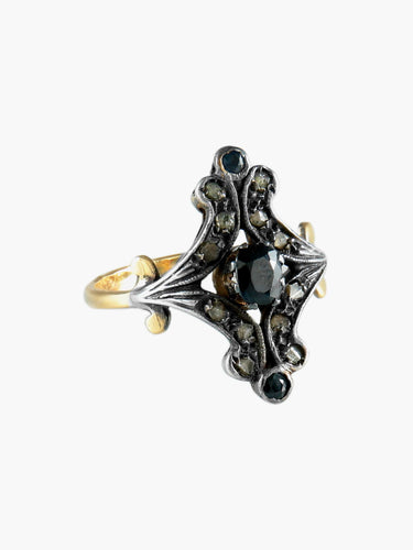 Bague 53 BAGUE ANCIENNE MOISSANITES & DIAMANTS 58 Facettes BO/210018