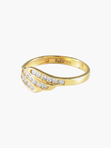 Bague 54 BAGUE "WAVE" OR JAUNE 58 Facettes AL151E