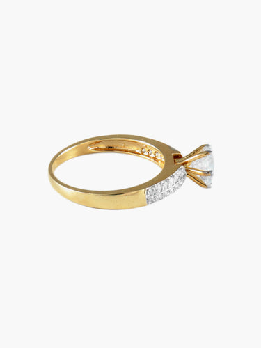 Bague BAGUES ALLIANCES SOLITAIRES OR JAUNE 58 Facettes SO266