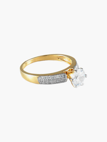 Bague BAGUES ALLIANCES SOLITAIRES OR JAUNE 58 Facettes SO266