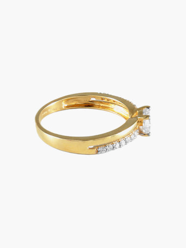 Bague 53 BAGUE SOLITAIRE FIANÇAILLES OR 58 Facettes SO259