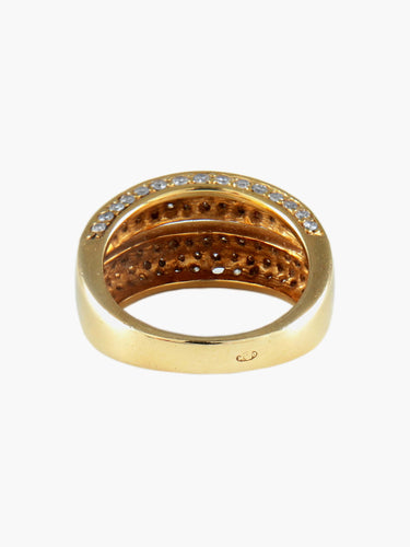 Bague 53.5 BAGUE JONC PAVEE DE DIAMANTS 58 Facettes BO/130007