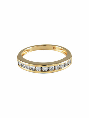 Bague DEMI-ALLIANCE  OR & DIAMANTS 58 Facettes BO/160020