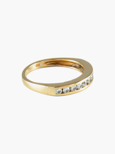 Bague DEMI-ALLIANCE  OR & DIAMANTS 58 Facettes BO/160020