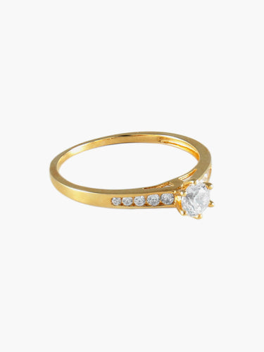 Bague 52 BAGUE SOLITAIRE OR JAUNE 58 Facettes SO240