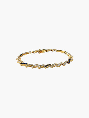 Bracelet BRACELET OR SAPHIRS ET DIAMANTS 58 Facettes BO/210018