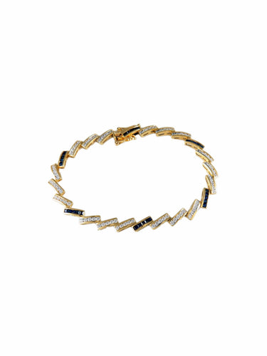 Bracelet BRACELET OR SAPHIRS ET DIAMANTS 58 Facettes BO/210018