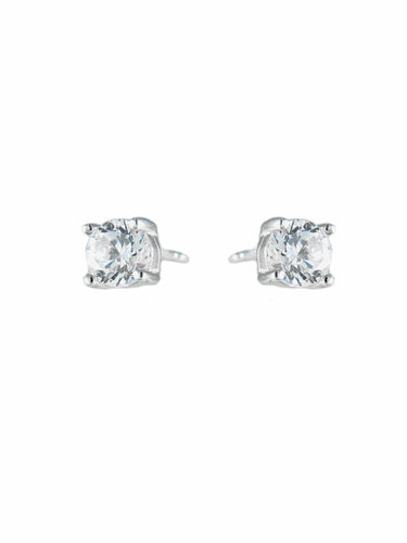 Boucles d'oreilles PUCES D’OREILLES OR BLANC 58 Facettes BO2387W