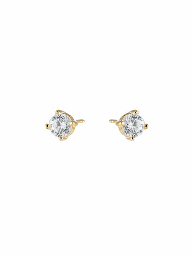 Boucles d'oreilles PUCES D’OREILLES OR JAUNE 58 Facettes BO2387