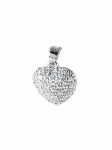 Pendentif PENDENTIF CŒUR OR BLANC 58 Facettes P1444W