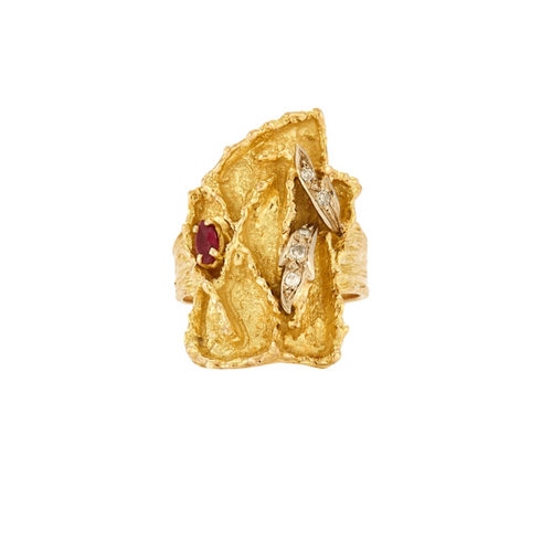 Bague 52 Bague d'artiste Diamants Rubis 58 Facettes 231509