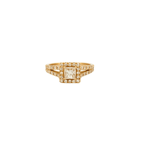 Bague 53 Bague Or jaune Diamants 58 Facettes