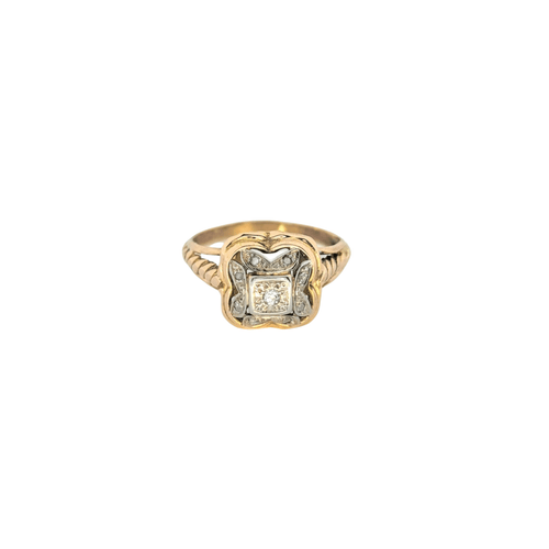 Bague Bague ajourée or jaune et diamants 58 Facettes 27839