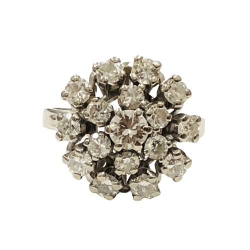 Bague BAGUE ROSACE OR BLANC ET DIAMANTS 58 Facettes