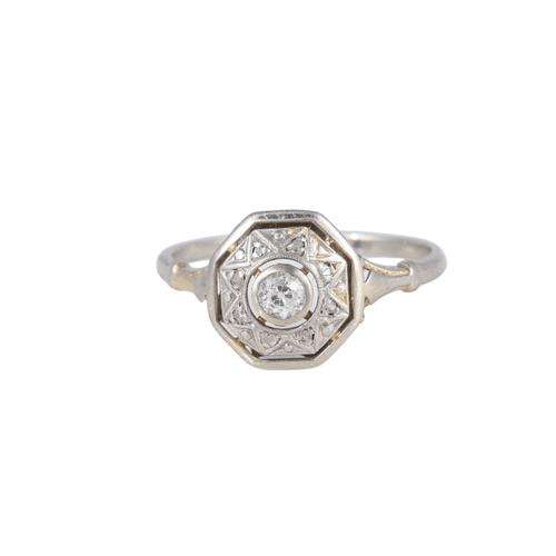 Bague Bague de fiançailles Art Déco or et diamant 58 Facettes