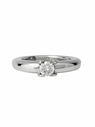 Bague 47 Solitaire Cartier, "Louis Cartier", or blanc et diamants. 58 Facettes 30629