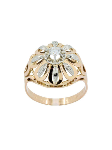 Bague SOLITAIRE DIAMANT ANNÉES 50' 58 Facettes 041011