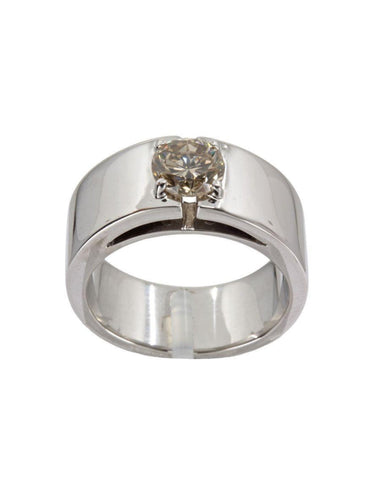 Bague 57 SOLITAIRE MODERNE DIAMANT CHAMPAGNE 1.10 CARAT 58 Facettes 039511