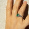 Bague Bague style Marguerite Emeraude Diamants 58 Facettes